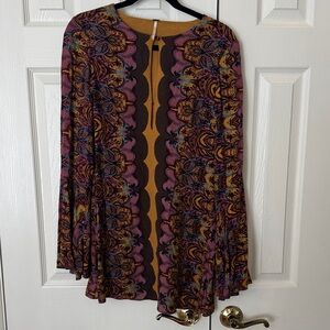 Colorful Patterned Long-Sleeve Top